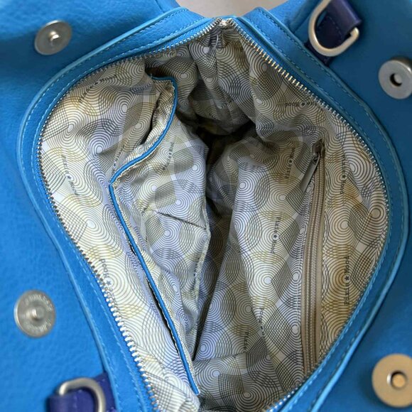 Pixie Mood Vegan Leather Handbag Teal and Dark Blue - Picture 9 of 16